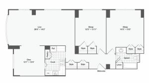 2 Bdrm Floor Plan | Apartments For Rent Near Johns Hopkins University | The Social North Charles