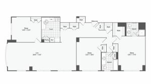 3 Bdrm Floor Plan | Apartments Near Johns Hopkins | The Social North Charles