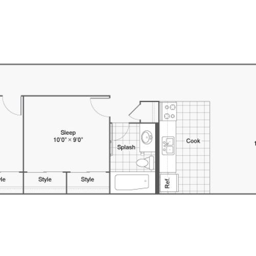 Floor Plan 14 | Apartments In Denver | Renew on Stout