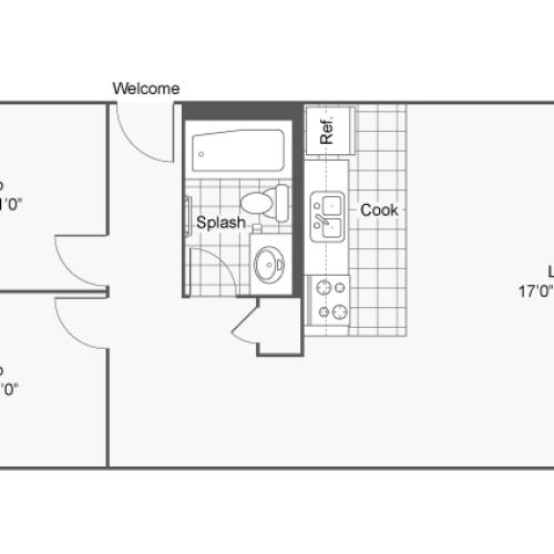 Floor Plan 20 | Apartments In Denver Colorado | Renew on Stout