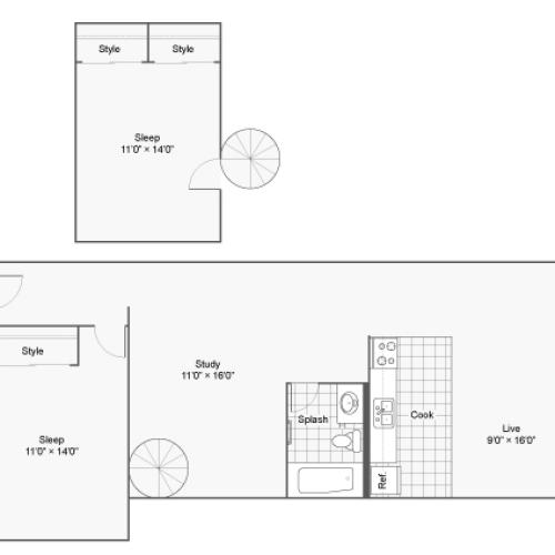 Floor Plan 24 | Apartments In Denver | Renew on Stout