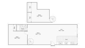 2 Bedroom Floor Plan | Denver Colorado Apartments | Renew on Stout