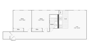 2 Bdrm Floor Plan | Apartments In Denver | Renew on Stout