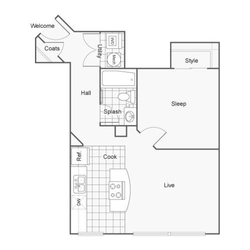 Floor Plan 11 | Apartments In Wichita KS | ReNew Wichita