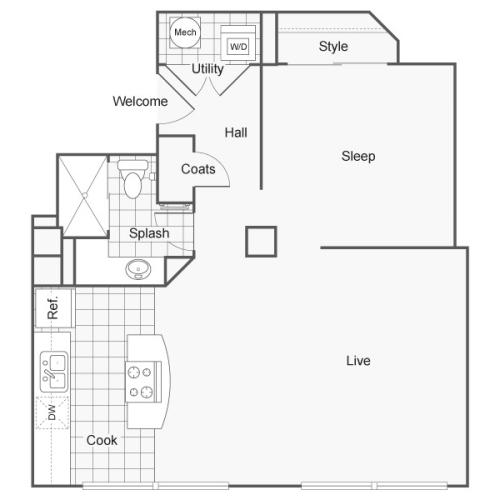Floor Plan 15 | Apartments Downtown Wichita KS | ReNew Wichita