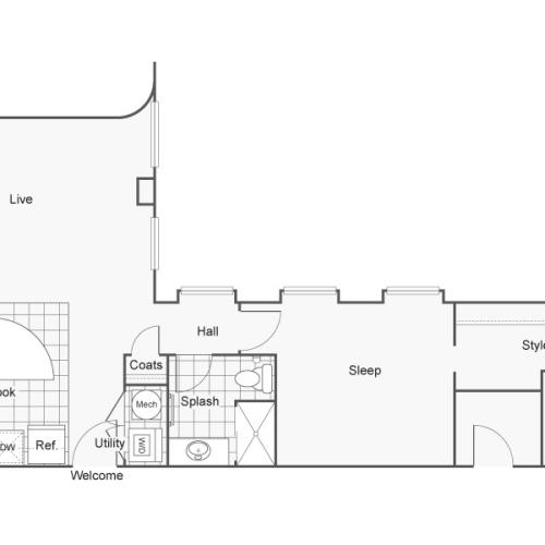 Floor Plan 20 | Apartments Downtown Wichita KS | ReNew Wichita