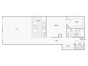 Floor Plan 40 | Apartments Downtown Wichita KS | ReNew Wichita