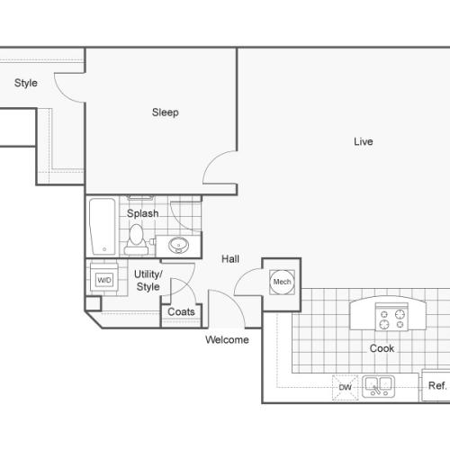 Floor Plan 39 | Luxury Apartments Wichita KS | ReNew Wichita