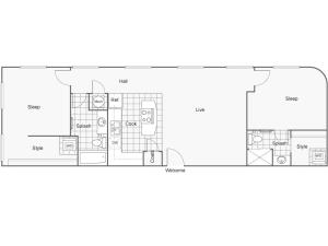 Floor Plan 45 | Apartments Downtown Wichita KS | ReNew Wichita