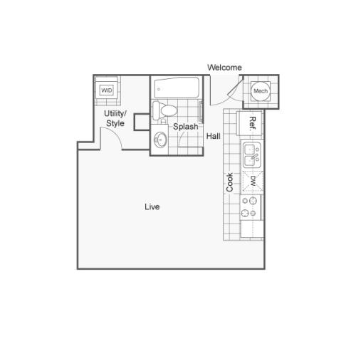 Floor Plan 1 | Apartments In Wichita KS | ReNew Wichita