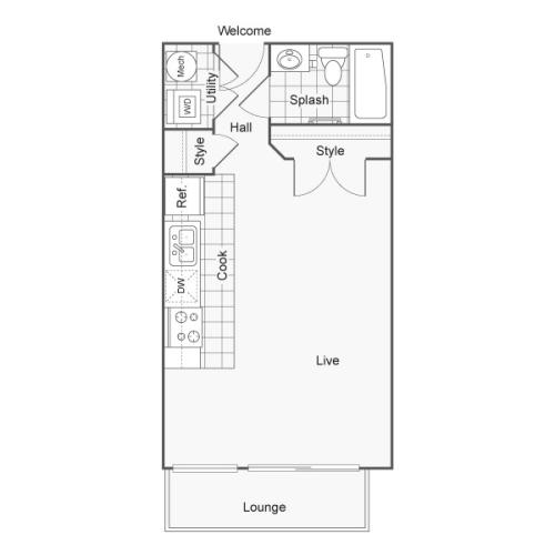 Floor Plan 2 | Studio Apartments Downtown Wichita KS | ReNew Wichita