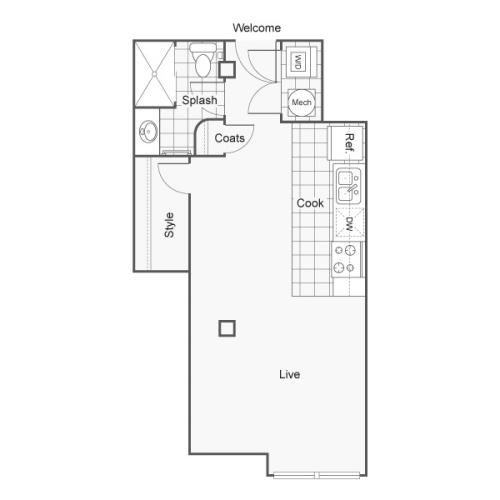 Floor Plan 5 | Apartments Downtown Wichita KS | ReNew Wichita