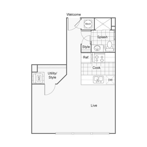 Floor Plan 6 | Apartments In Wichita KS | ReNew Wichita