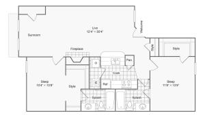 Floor Plan | ReNew Chesterfield Apartment Homes for Rent in Chesterfield MO 63017