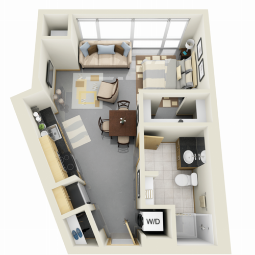 Floor Plan 1 | Luxury Apartments Minneapolis MN | Solhaus Apartments