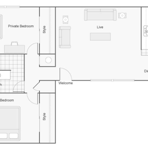 Floor Plan | The Social Chico Student Spaces for Rent in Chico CA 95928