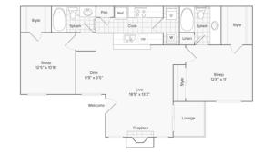 Floor Plan Layout | ReNew North Park Apartment Homes for Rent in Midland TX 79707