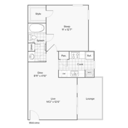 Floor Plan | ReNew Midland Apartment Homes for Rent in Midland TX 79703