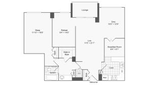 1 Bdrm Floor Plan | 2 Bedroom Apartments In Alexandria VA | Arrive 2801