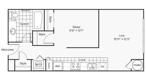 Floor Plan Image at Arrive University City Apartment Homes for Rent in Philadelphia PA 19104