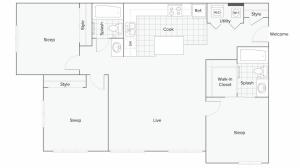 Floor Plan Images | The Social Fort Collins Apartment Homes for Rent in Fort Collins CO 80526