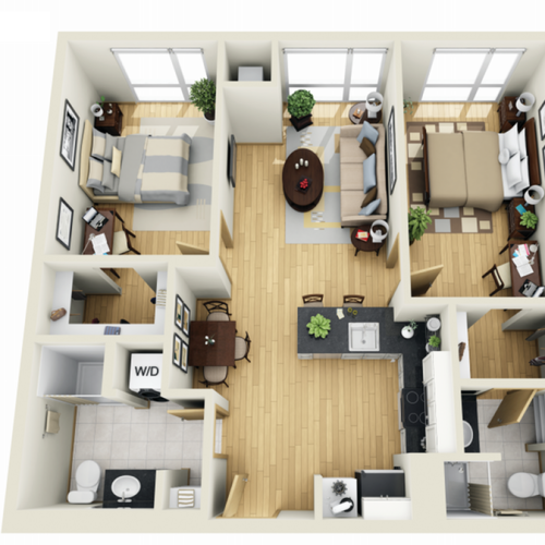 Floor Plan 20 | Minneapolis Apartments Near University Of Minnesota | Solhaus Apartments