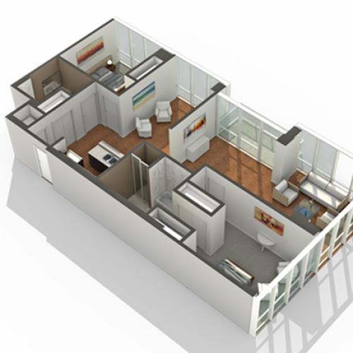 2 Bdrm Floor Plan | Apartments South Loop Chicago | Arrive LEX