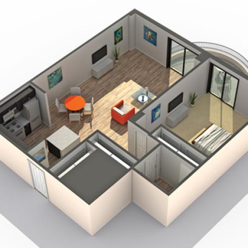 Floor Plan 1 | Apartments in Wheaton IL | ReNew Wheaton Center