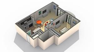 1 Bedroom Floor Plan | Apartments in Wheaton IL | ReNew Wheaton Center