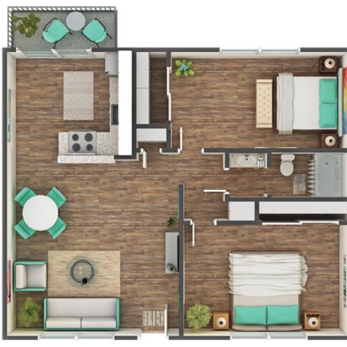 Floor Plan Layout | ReNew Park Blu Apartment Homes for Rent in Fairfield CA 94533