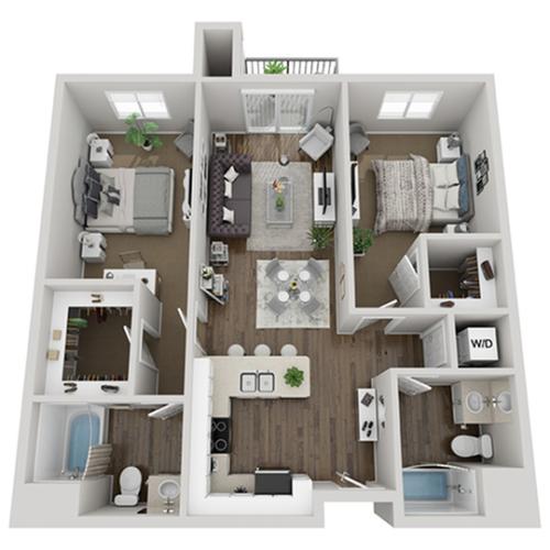 Floor Plan Image | 1-3 Bedroom Apartments San Diego | Arrive Mission Valley