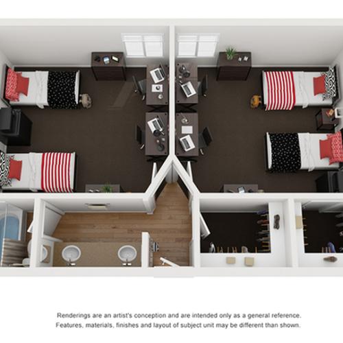 Floor Plan Image | Apartments Near CSU Chico | The Social Chico