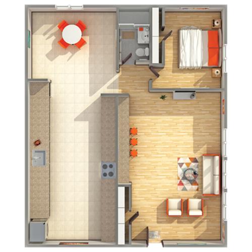 Floor Plan Layout | Cambridge Manor Apartment Homes for Rent in Milwaukee WI 53202