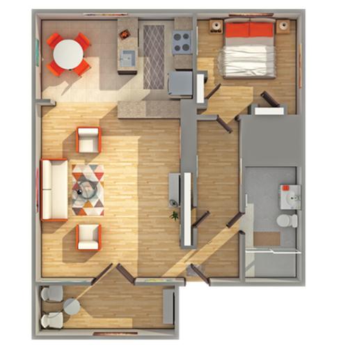 Floor Plan Layout | Cambridge Manor Apartment Homes for Rent in Milwaukee WI 53202