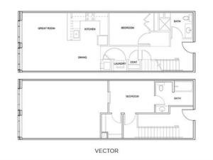 2 Bedroom Loft Floor Plan | The Edge at 450