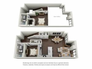 2 Bedroom with Loft | The Edge at 450