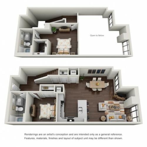 2 Bedroom with Loft | The Edge at 450