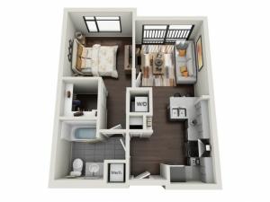 1 Bedroom Floor Plan | The Edge a 450