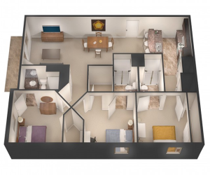 3 Bedrooms - Off Campus Student Housing Apartments in Greeley, Colorado near University of Northern Colorado