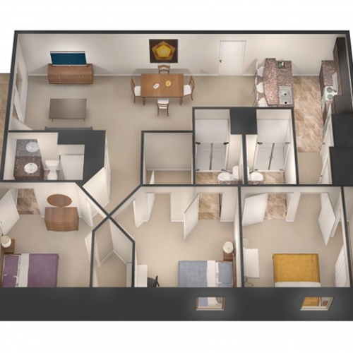 3 Bedrooms - Off Campus Student Housing Apartments in Greeley, Colorado near University of Northern Colorado