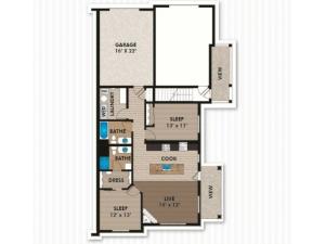 Floor Plan D2 | Bergamont Townhomes | Apartments in Oregon, WI