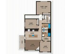 Floor Plan E1 | Bergamont Townhomes | Apartments in Oregon, WI