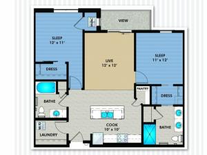 Floor Plan D1 | The Woodlands Apartments | Apartments in Menomonee Falls, WI