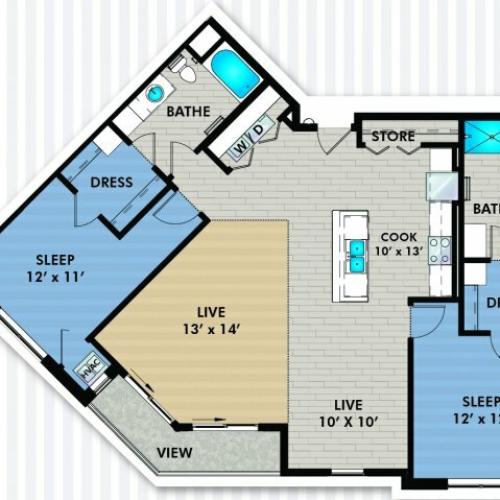 Floor Plan E1 | The Woodlands Apartments | Apartments in Menomonee Falls, WI