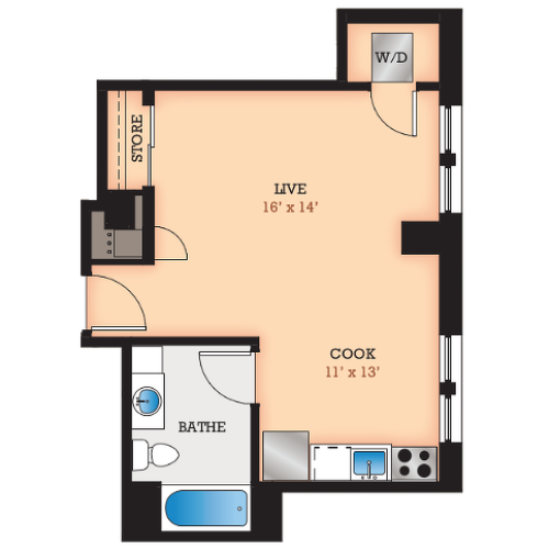 Floor Plan T | Domain | Apartments in Madison, WI