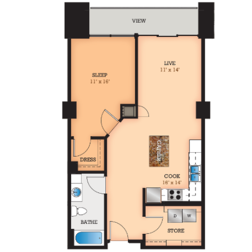 Floor Plan C1 | Domain | Apartments in Madison, WI