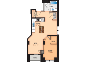Floor Plan F | Domain | Apartments in Madison, WI