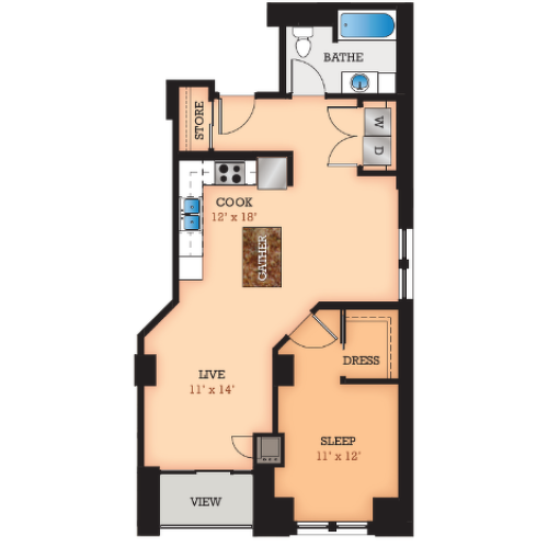 Floor Plan F | Domain | Apartments in Madison, WI