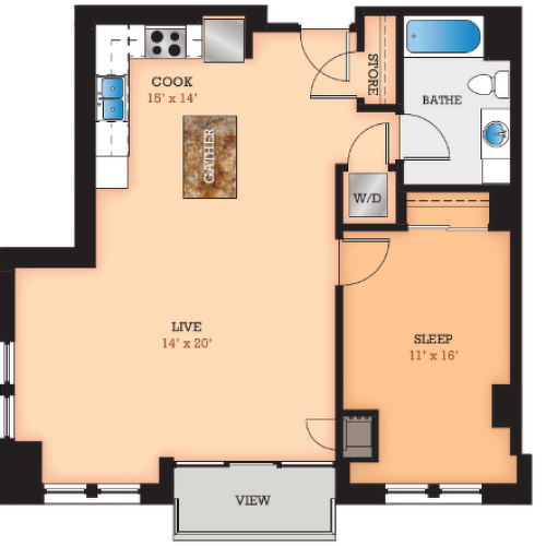 Floor Plan U | Domain | Apartments in Madison, WI