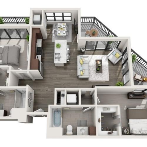 Floor Plan D3 | Synergy at the Mayfair Collection | Apartments in Wauwatosa, WI